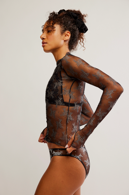 Two Tone Lady Lux Layering Top Thunderstorm