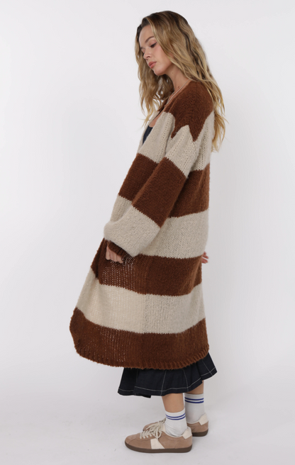 Suki Stripe Duster Cardigan