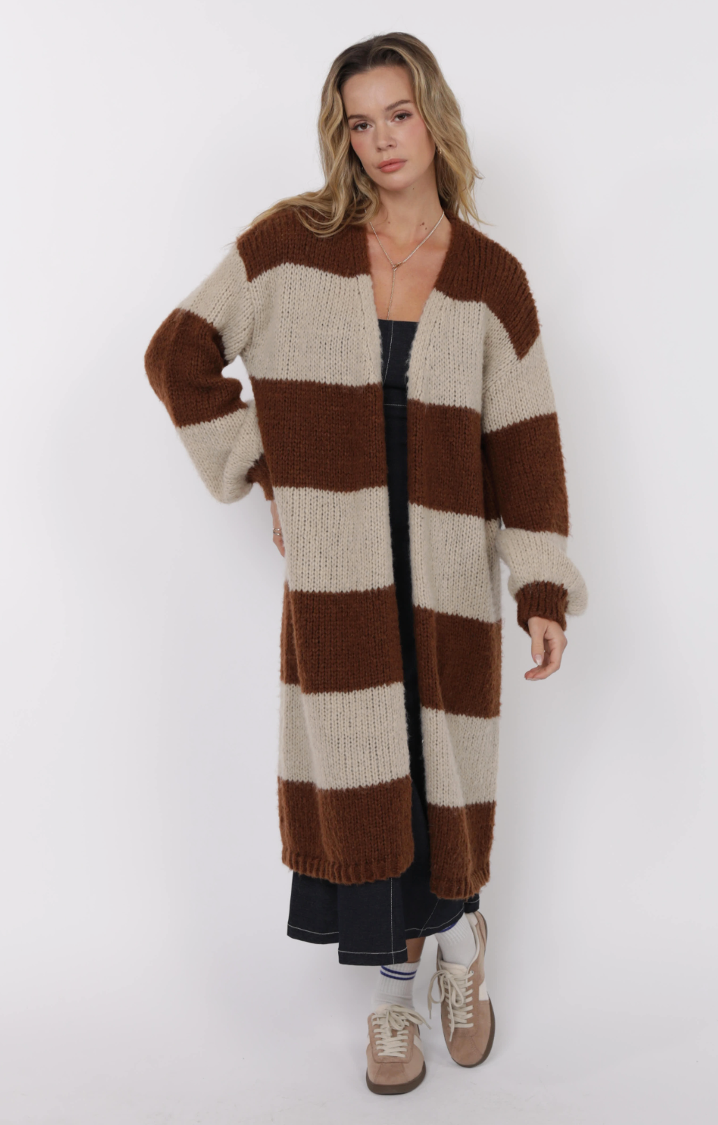 Suki Stripe Duster Cardigan