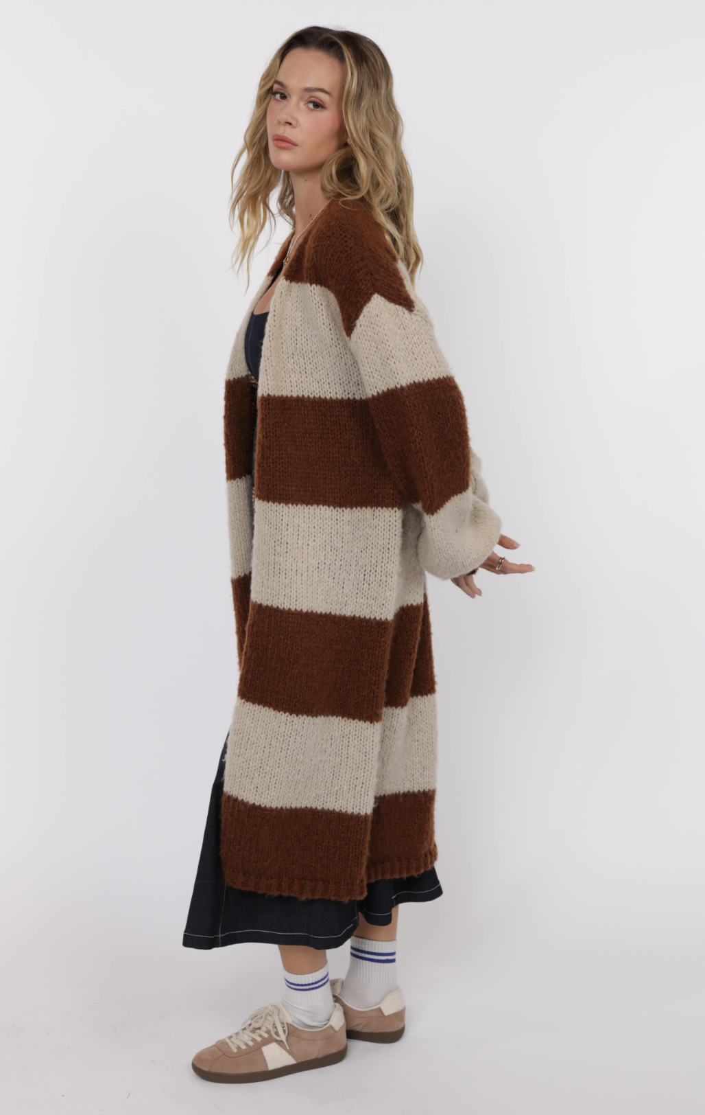 Suki Stripe Duster Cardigan