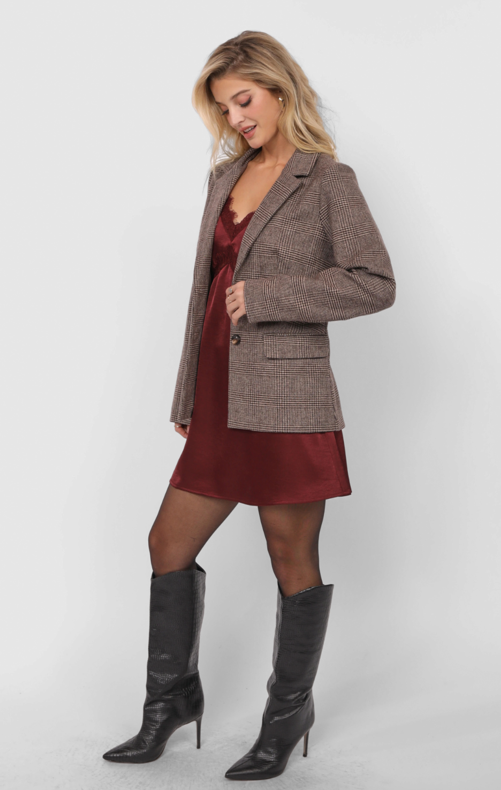 Ambition Houndstooth Blazer