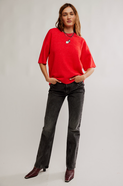 Margot Sweater Tee Cherry Pop