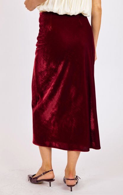 Twilight Spell Velvet Midi Skirt