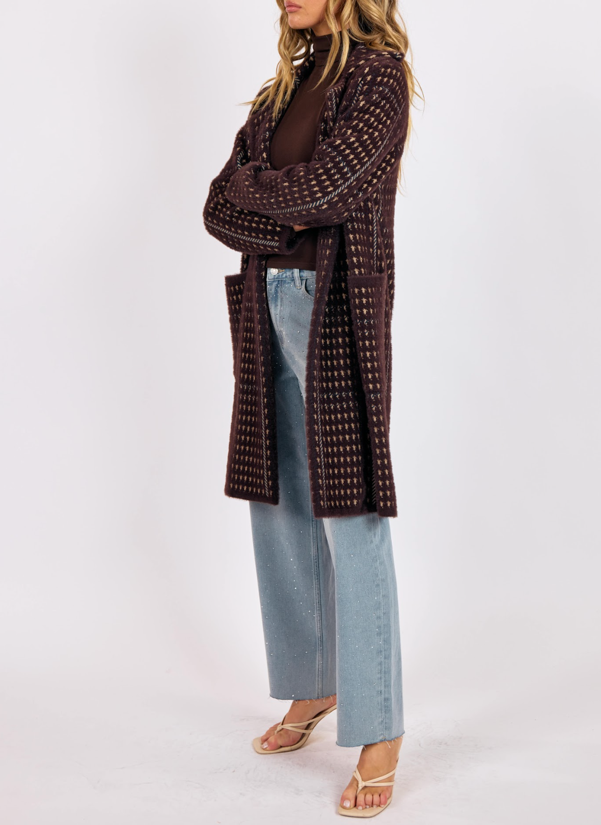 Marceau Houndstooth Coat
