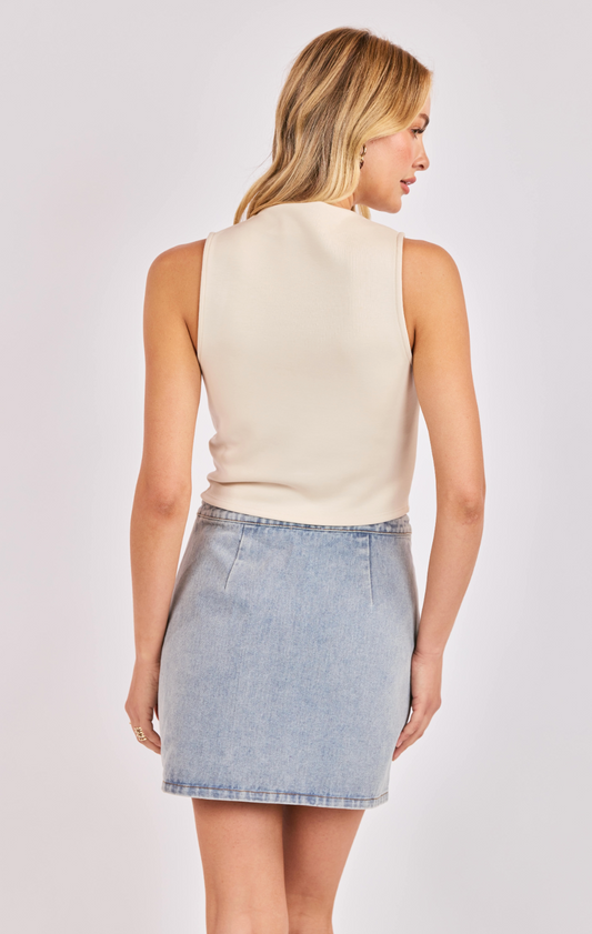Hustle High Neck Crop Top