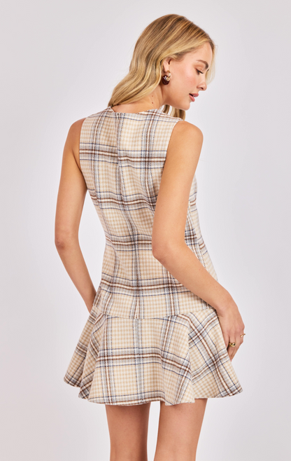 Cedar Plaid Drop Waist Dress