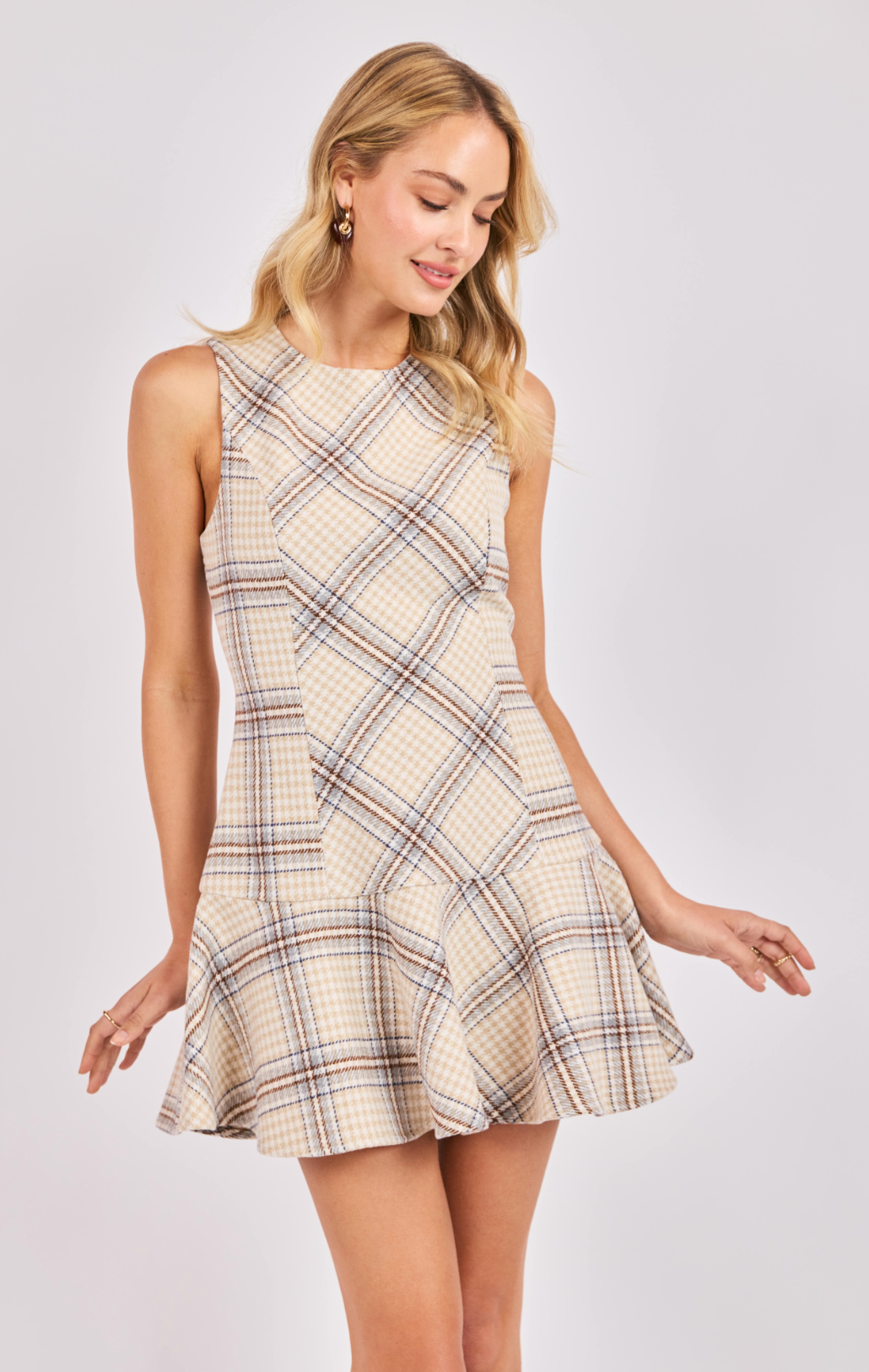 Cedar Plaid Drop Waist Dress