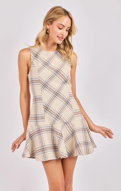 Cedar Plaid Drop Waist Dress