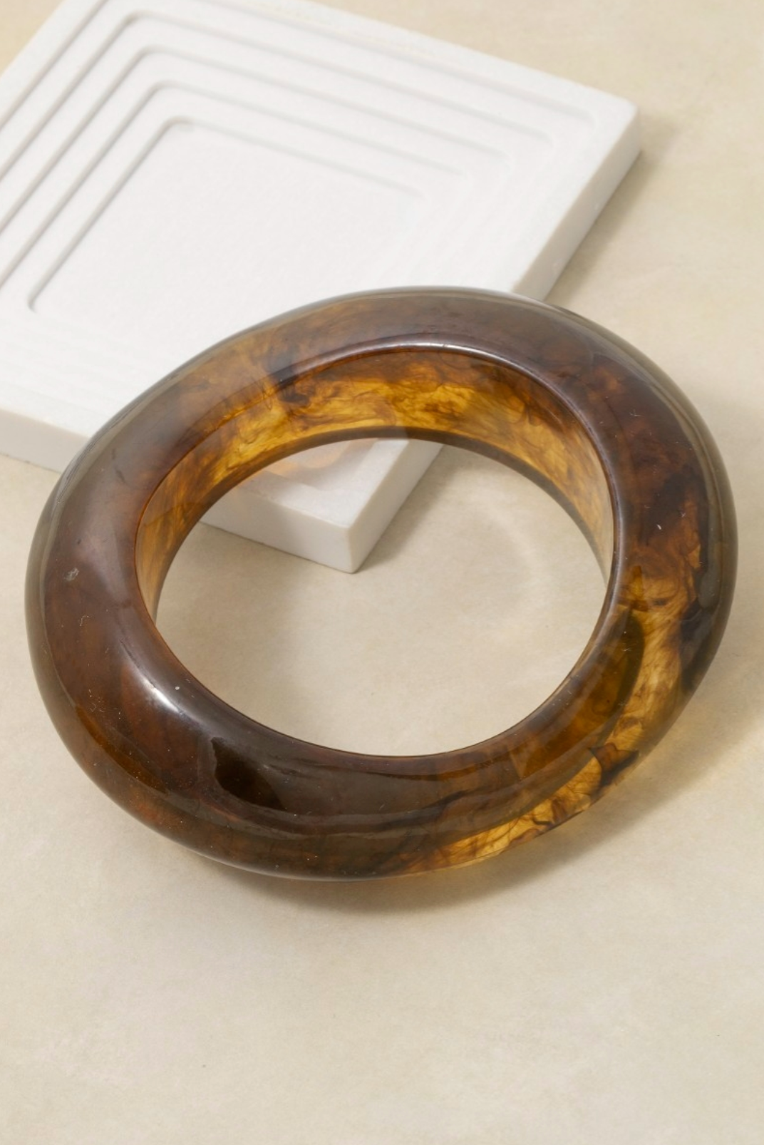 Amber Flow Resin Bangle
