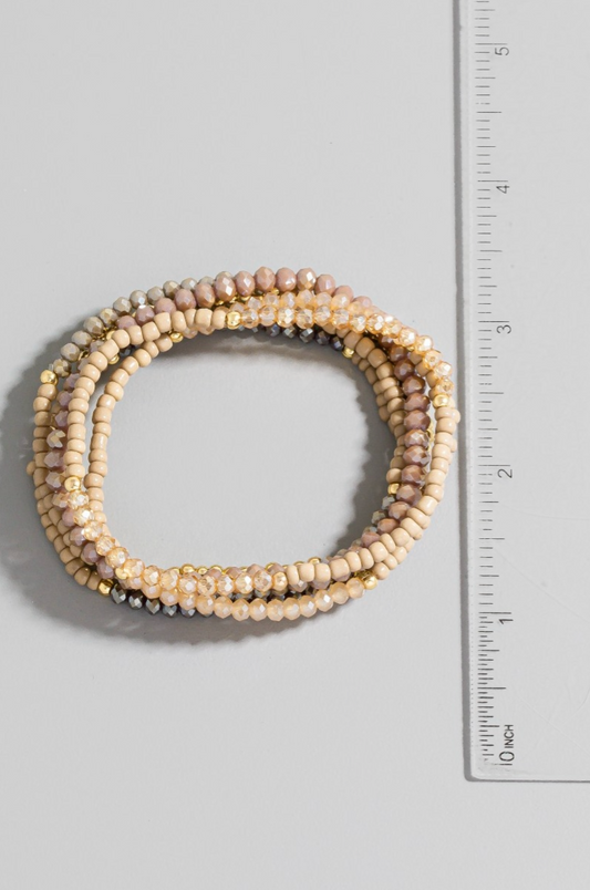 Glimmer Thread Beaded Bracelet Set