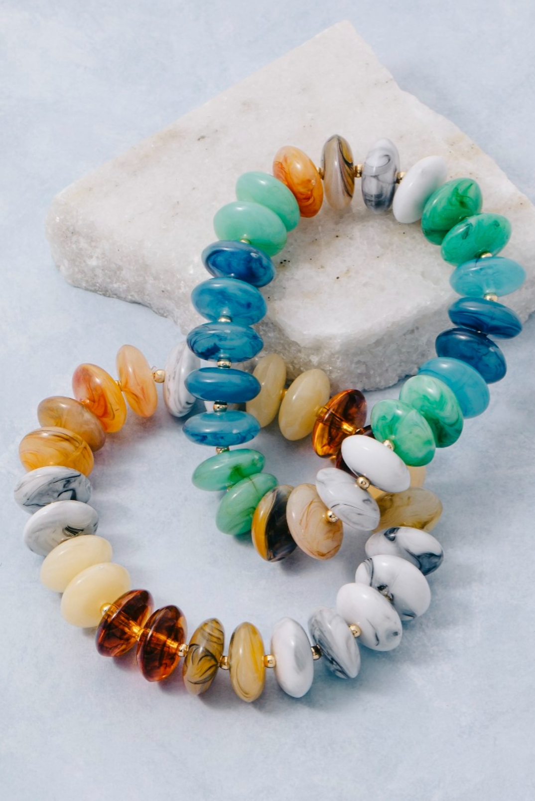 Terra Current Beaded Bracelet Ocean Mix