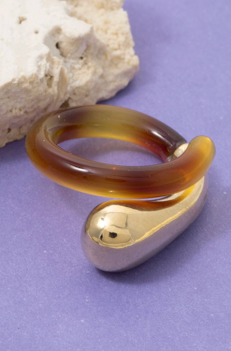 Luna Veil Statement Ring