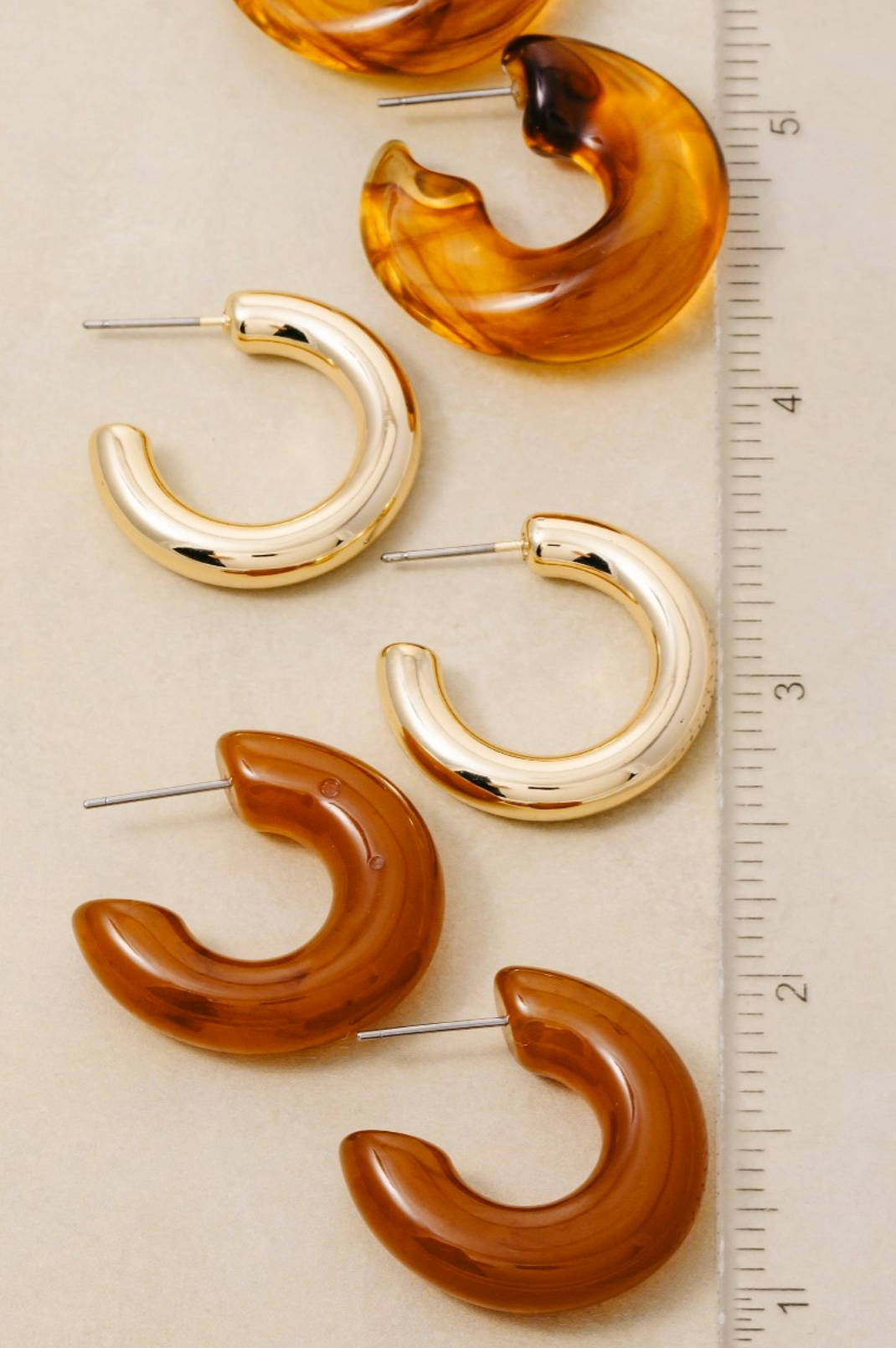 Sable Hoop Earrings Set