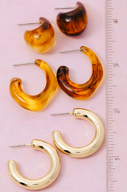 Vera Resin Earrings Set