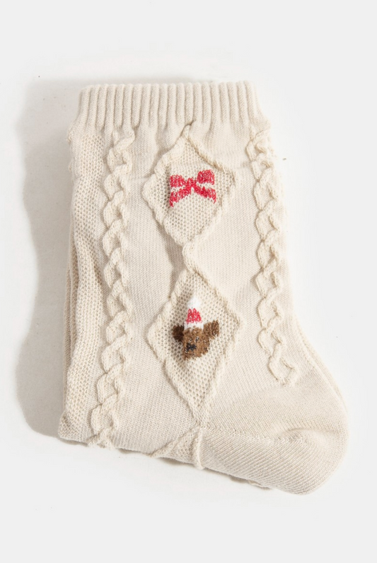 Holly Knit Reindeer Socks