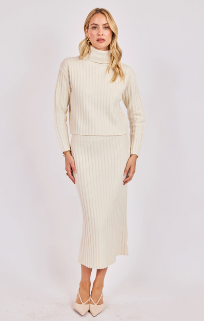 Cosette Turtleneck Rib Sweater