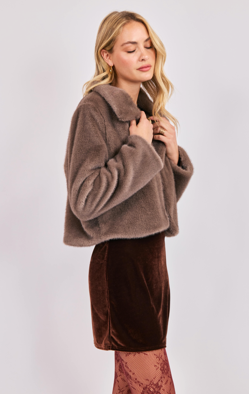 Penelope Short Faux Fur Coat