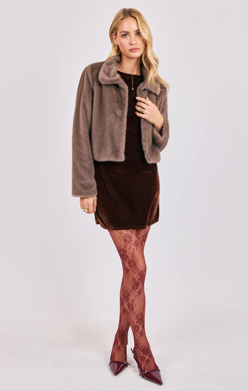 Penelope Short Faux Fur Coat