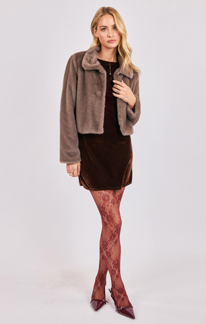 Penelope Short Faux Fur Coat
