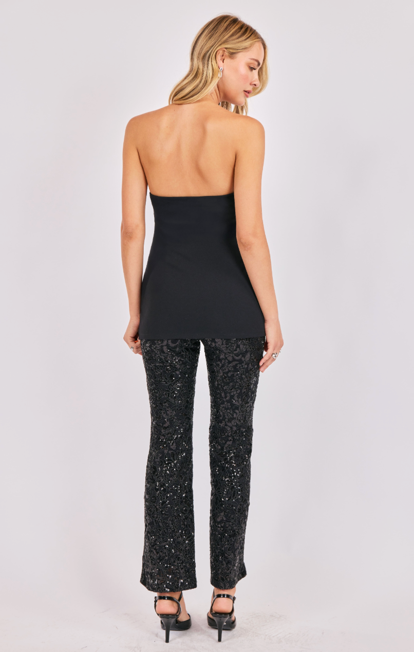 Stardom Strapless Sequin Jumpsuit