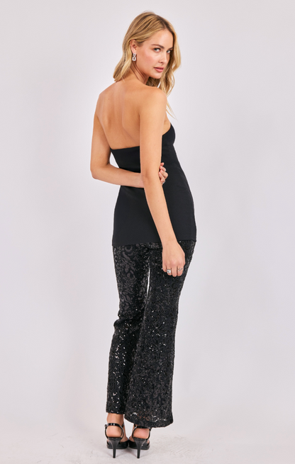Stardom Strapless Sequin Jumpsuit