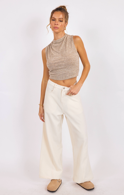 Corinne Knit Ruched Tank