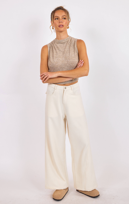 Corinne Knit Ruched Tank