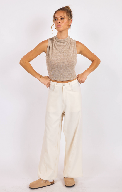 Corinne Knit Ruched Tank