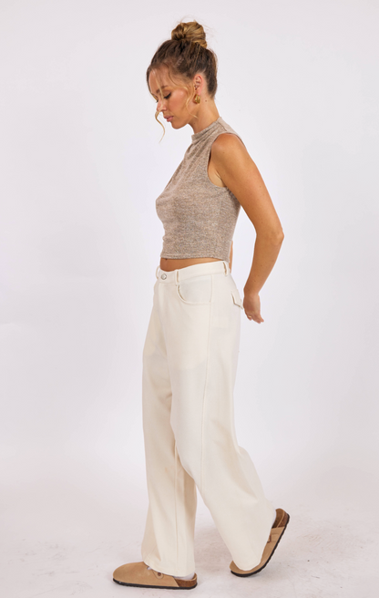 Corinne Knit Ruched Tank