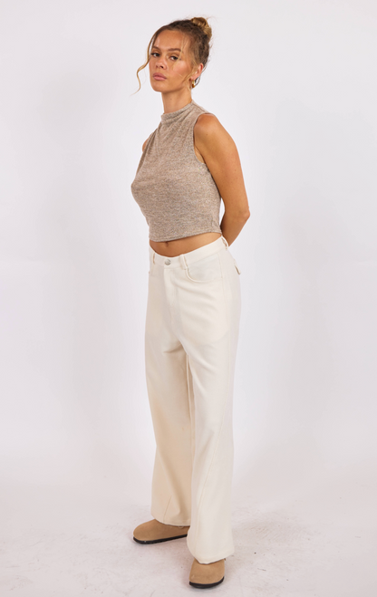 Corinne Knit Ruched Tank