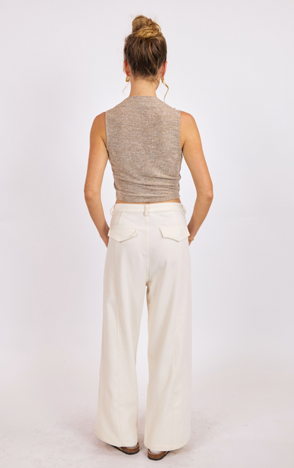 Corinne Knit Ruched Tank