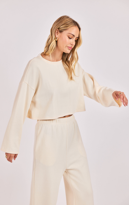 Relaxed Stay Knit Top Ivory