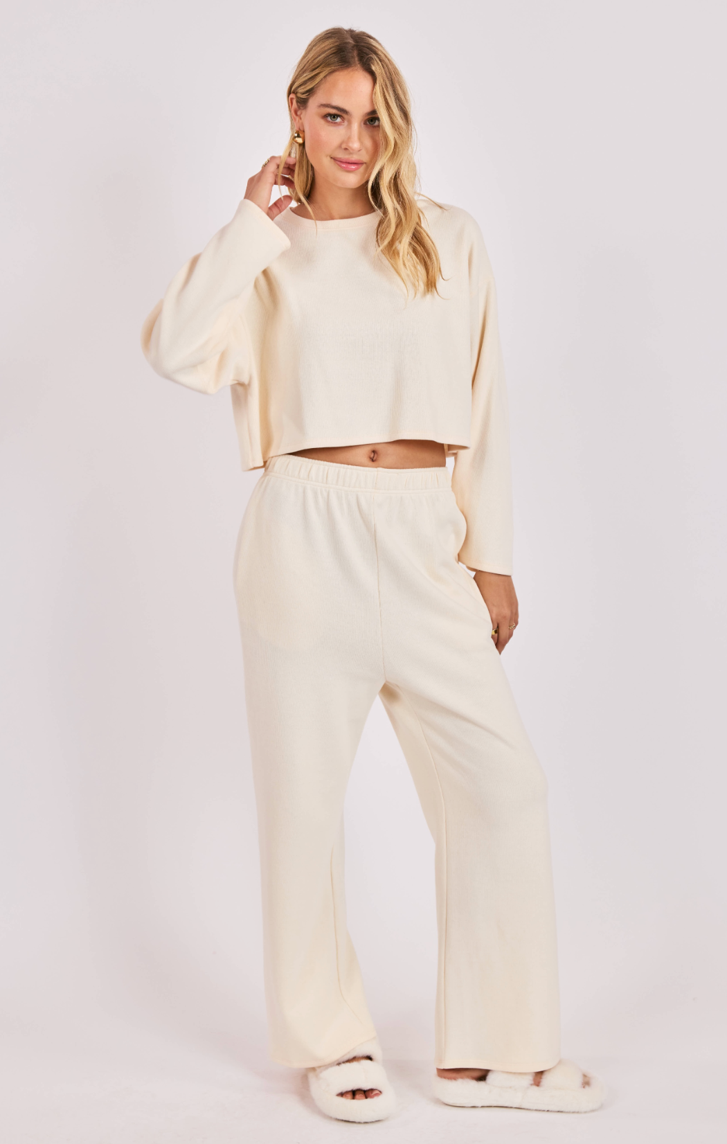 Relaxed Stay Knit Top Ivory