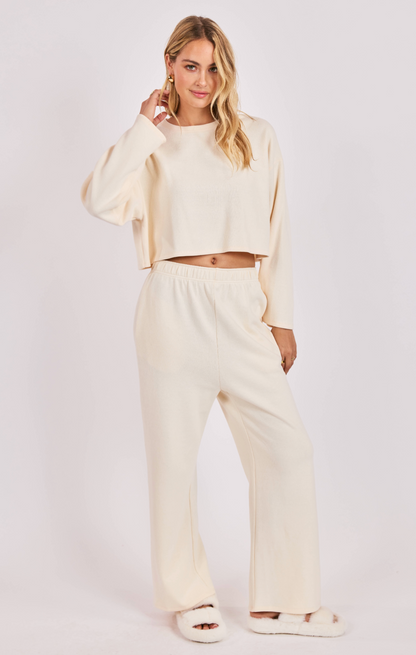 Relaxed Stay Knit Top Ivory