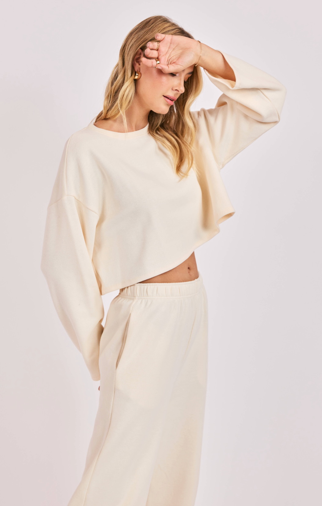 Relaxed Stay Knit Top Ivory