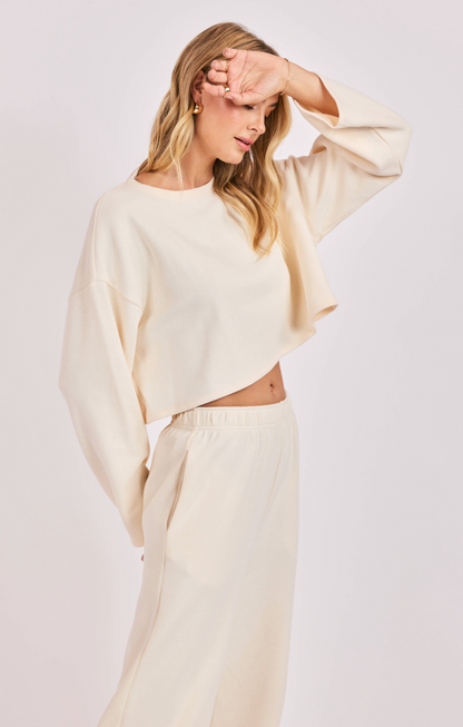 Relaxed Stay Knit Top Ivory