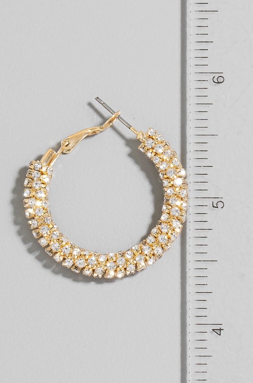 Lustre Line Hoop Earrings
