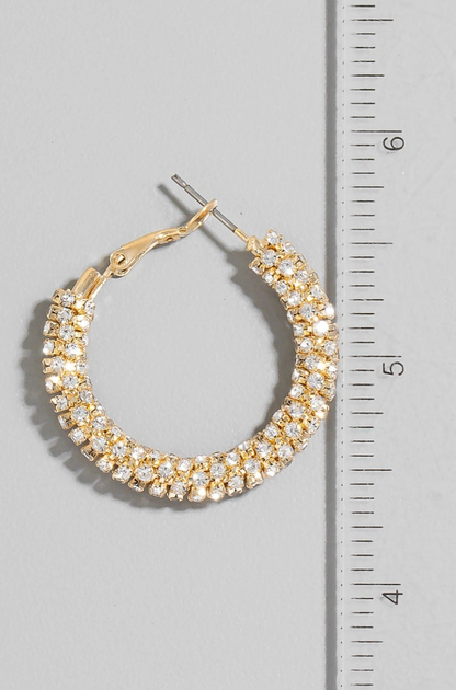 Lustre Line Hoop Earrings