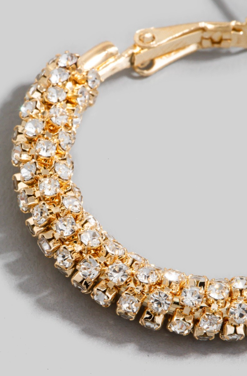 Lustre Line Hoop Earrings