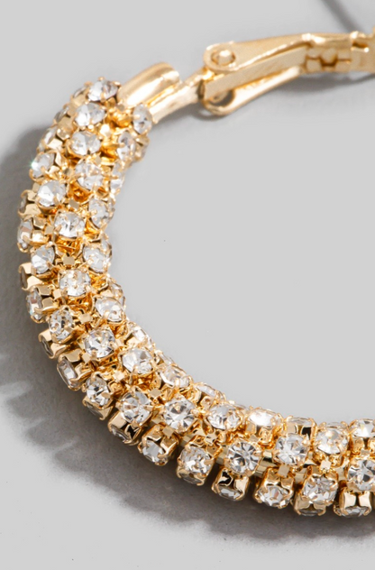 Lustre Line Hoop Earrings