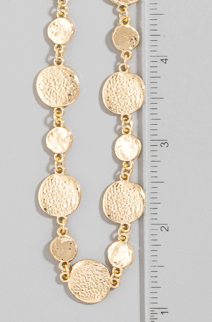 Still Glowing Coin Necklace Gold