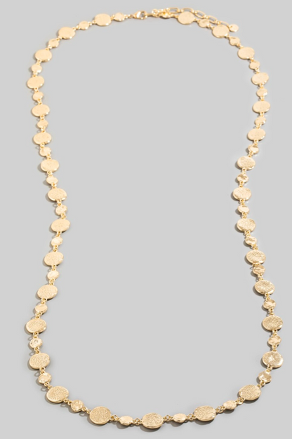 Still Glowing Coin Necklace Gold