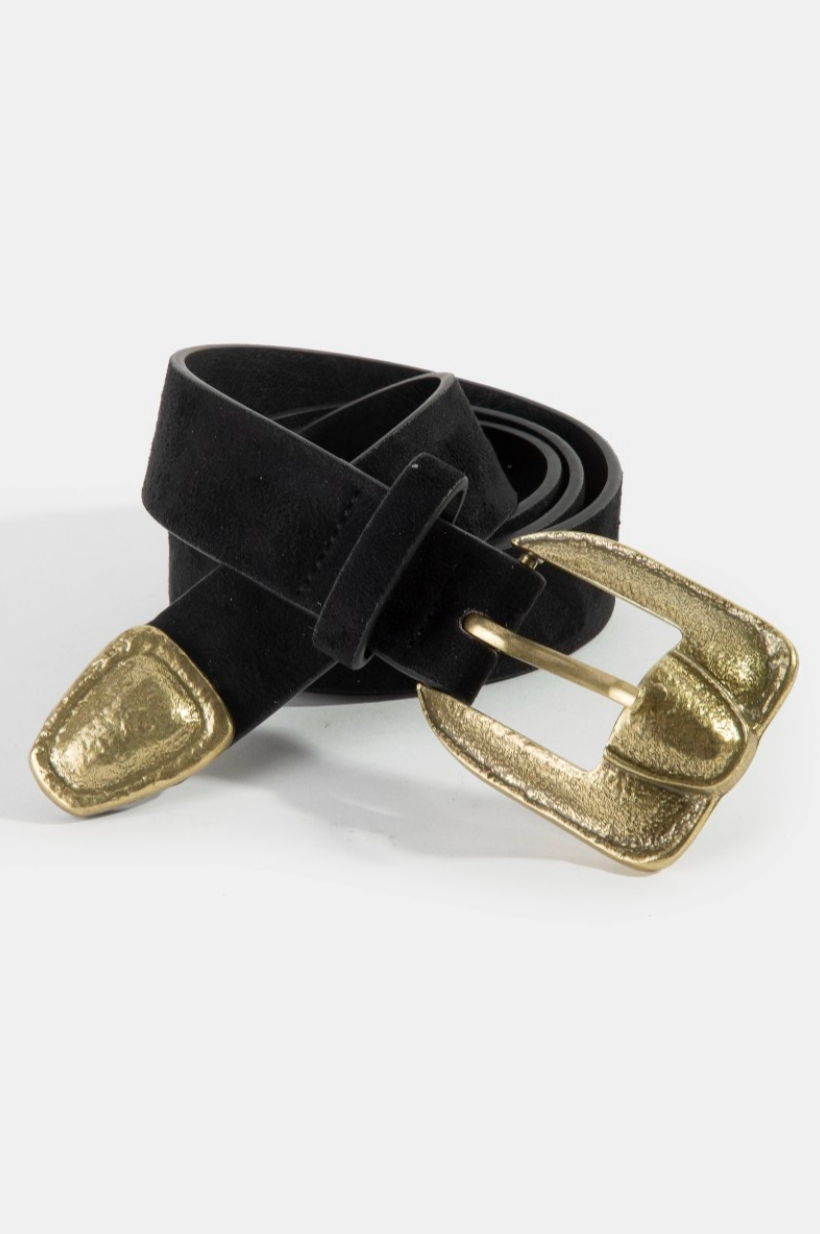 Melt Away Leather Belt Black