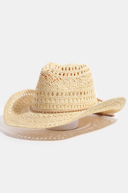 Shawn Woven Straw Hat Ivory