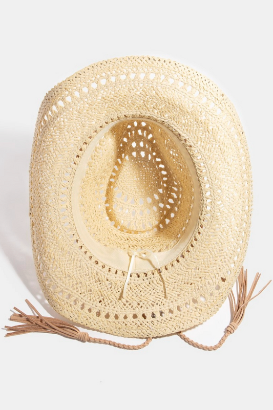 Shawn Woven Straw Hat Ivory