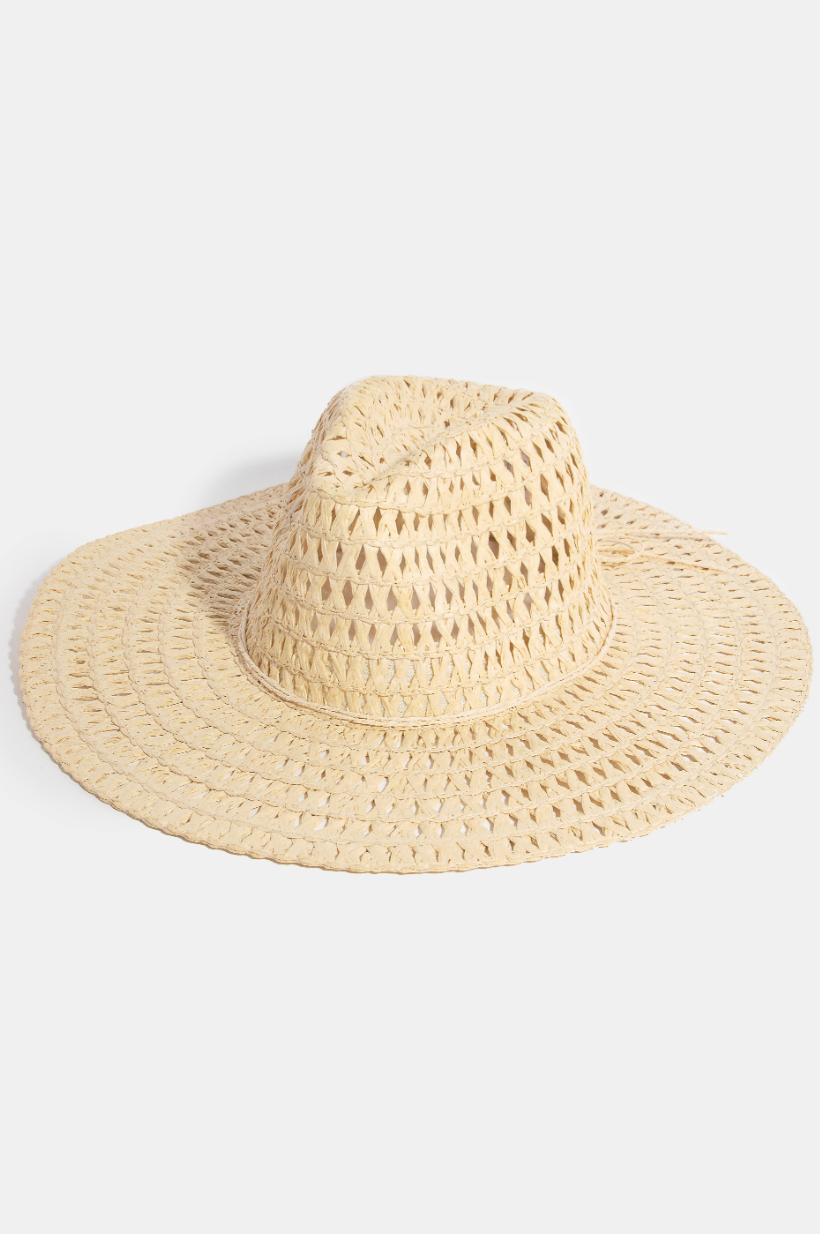 Logan Straw Floppy Hat Ivory