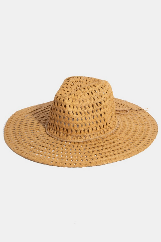 Logan Straw Floppy Hat Khaki