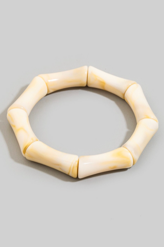 acrylic bamboo style stretch bracelet