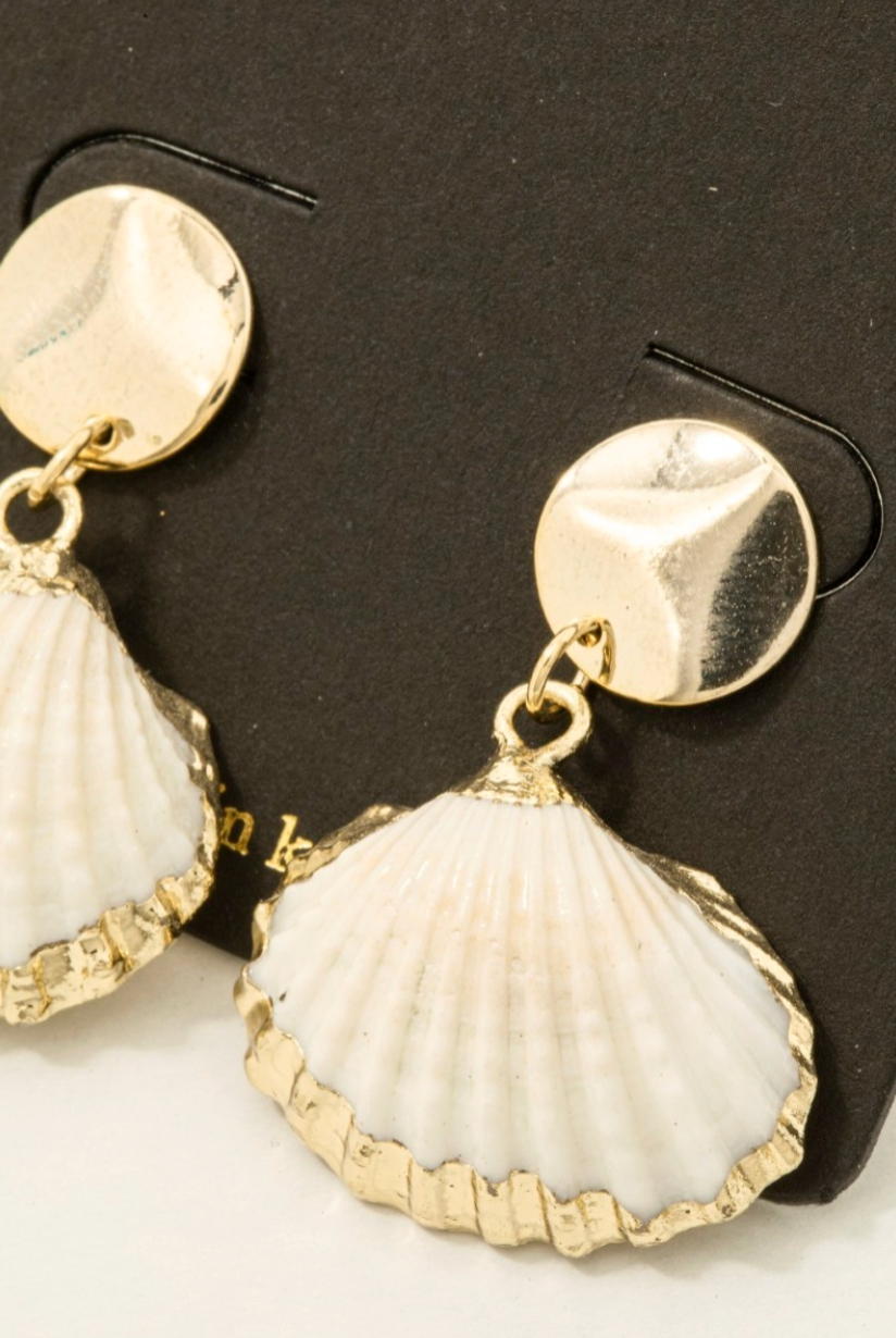 Too Often Seashell Dangle Earrings
