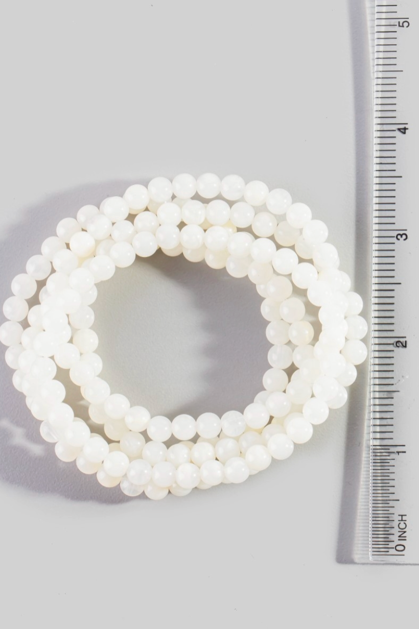 New Neighbors Beaded Bracelets Ivory